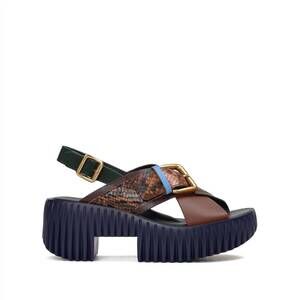 NEW 4CCCCEES women's plia juno platform sandals in coffee